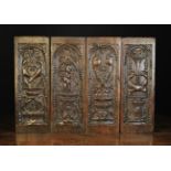 A Group of Four 16th Century Arcaded Panels.