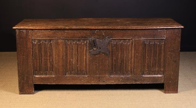 A Large 16th Century & Later Westphalian Oak Coffer.