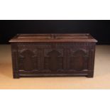 A Fine 17th Century Oak Coffer, Circa 1640.