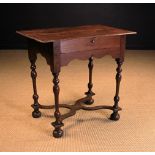 A William & Mary Oak Side Table.