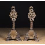 A Fine Pair of Pugin Style Fire Dogs Circa 1840's.
