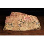 An Antique Brocade Pelmet woven with flowers,