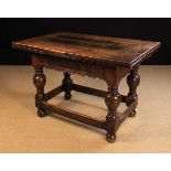 A 17th Century Oak Anglo-Dutch Draw-leaf Table.