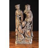 A 19th Century Oak Carving of The Adoration of the Magi, in the early 16th Century Style,