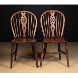 A Pair of 19th Century Thames Valley Wheel-back Windsor Side Chairs.