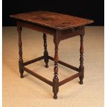A Pretty, Early 18th Century Oak Centre Table with rectangular top,