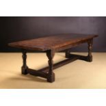 A Fine Reproduction 17th Century Oak Refectory Table of impressive proportions. The 1¾ inch (4.