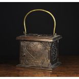 A 19th Century Dutch Carved Oak Warming Box.