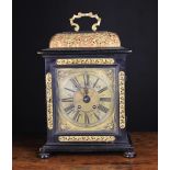 A Late 17th Century Style Ebonized Basket-topped Bracket Clock.