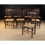 A Good Harlequin Set of Eight 'Fan' or Liverpool Spindle-back Chairs attributed to