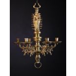 A Gothic Style Bronze Chandelier.