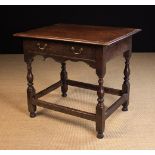 An Early 18th Century Joined Oak Side Table (A/F).