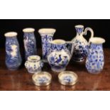 A Collection of 20th Century Blue & White hand-painted Delft Pottery and a Pair of Blue & White