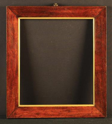 A Regency Picture Frame clad in burr figured figures with gilt slip, 23 in x 20½ in (58.