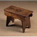 A Boarded Oak Stool.