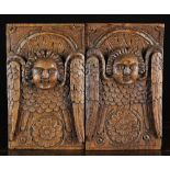 A Pair of Late 17th/Early 18th Century Oak Panels,