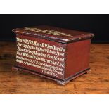 A Painted Offertory Box of rectangular form;