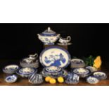 A Booth's Blue & White 'Real Old Willow' Dinner Set comprising of six cups, saucers, side plates,
