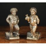 A Pair of 17th Century Wood Carvings of Putti;