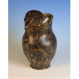 Lydia Corbett (1934 ). A Ceramic Owl Jug, 12 in (30 cm) in height.