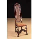 A Fine William & Mary Oak High-backed Side Chair.