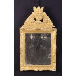 A Small Late 18th Century Carved Gilt-wood Wall Mirror.
