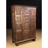 An Early 17th Century Continental Standing Oak Cupboard, possibly French (A/F).