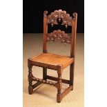 A Carved Oak Derbyshire-type Side Chair.