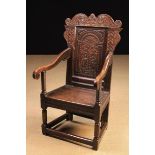 A 17th Century Oak Wainscot Chair.