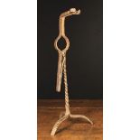 An 18th Century Wrought iron Rush Holder.