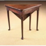 A Late 18th Century Oak Drop Leaf Envelope Table.