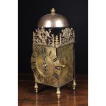 An 18th Century Thirty Hour Brass Lantern Clock Circa 1720.