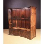 A Late 18th/Early 19th Century Oak Curved High-backed Settle/Bacon Cupboard,