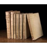 Seven Antiquarian Vellum Bound Books Including Two 17th Century and Five 18th Century Copies:
