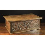 A 17th Century Boarded Oak Bible Box.