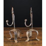 A Pair of Early 18th Century Wrought Iron Rushnips.