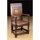 An Unusual 17th Century Oak Wainscot Chair.