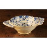 A Blue & White Maiolica Porringer, Circa 1620-40.