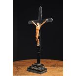 An Early 19th Century Carved Boxwood Crucifix.