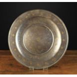 A Fine 17th Century Damascene Steel Plate,