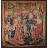 An Early 16th Century Allegorical Tapestry depicting a royal court scene with a King to the centre