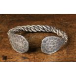 A Viking Platted Rope-twist Bracelet in silver base metal;