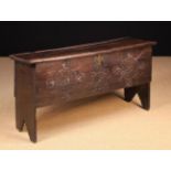 A Good 17th Century Boarded Oak Coffer.