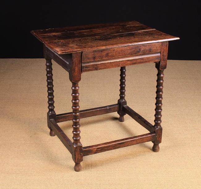 A 17th Century Joined Oak Side Table.