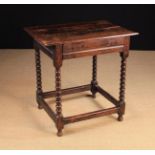 A 17th Century Joined Oak Side Table.