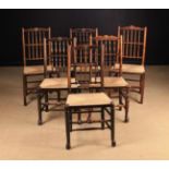 A Set of Six 'Liverpool' or Fan Spindle Back Chairs attributed to Lancashire/Cheshire Circa