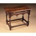 A Late 17th Century Oak & Elm Side Table.