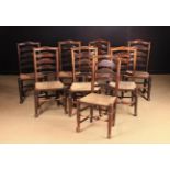 A Set of Eight Lancashire Bar-topped Ladder-back Chairs attributed to Billinge/Pemberton/Wigan,