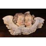 Two 18th Century Carved & Painted Flemish Baroque Wall Brackets: One in the form of two curly