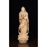 An Antique Ivory Carving of The Virgin of the Immaculate Conception, Goa, Indo-Portugese,